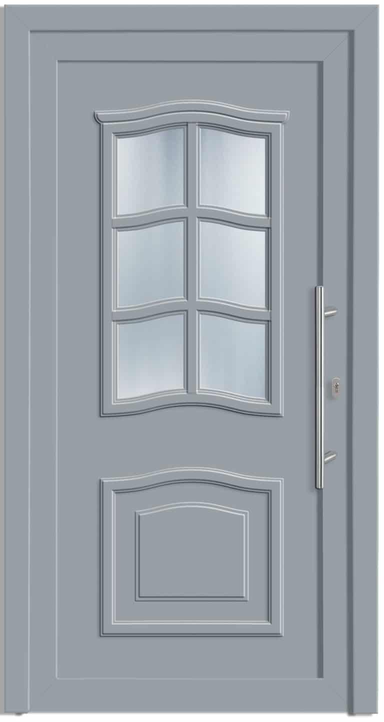 Haustüre NP-5000-90 Silbergrau genarbt