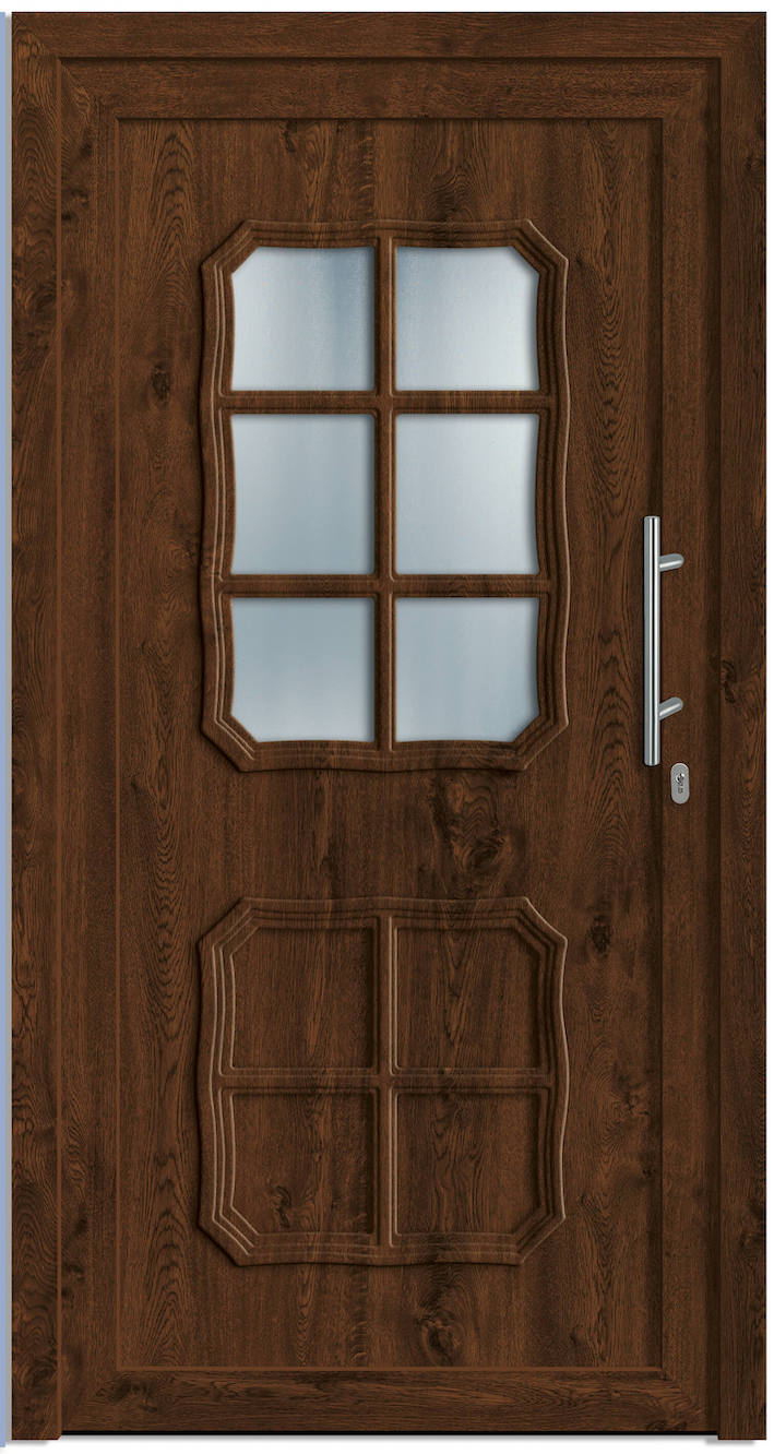 Haustür NP-5000-30 Nussbaum genarbt