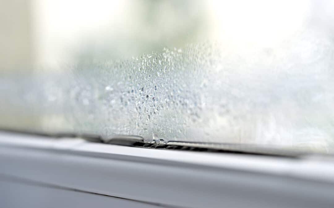Kondensat auf der Fensterscheibe